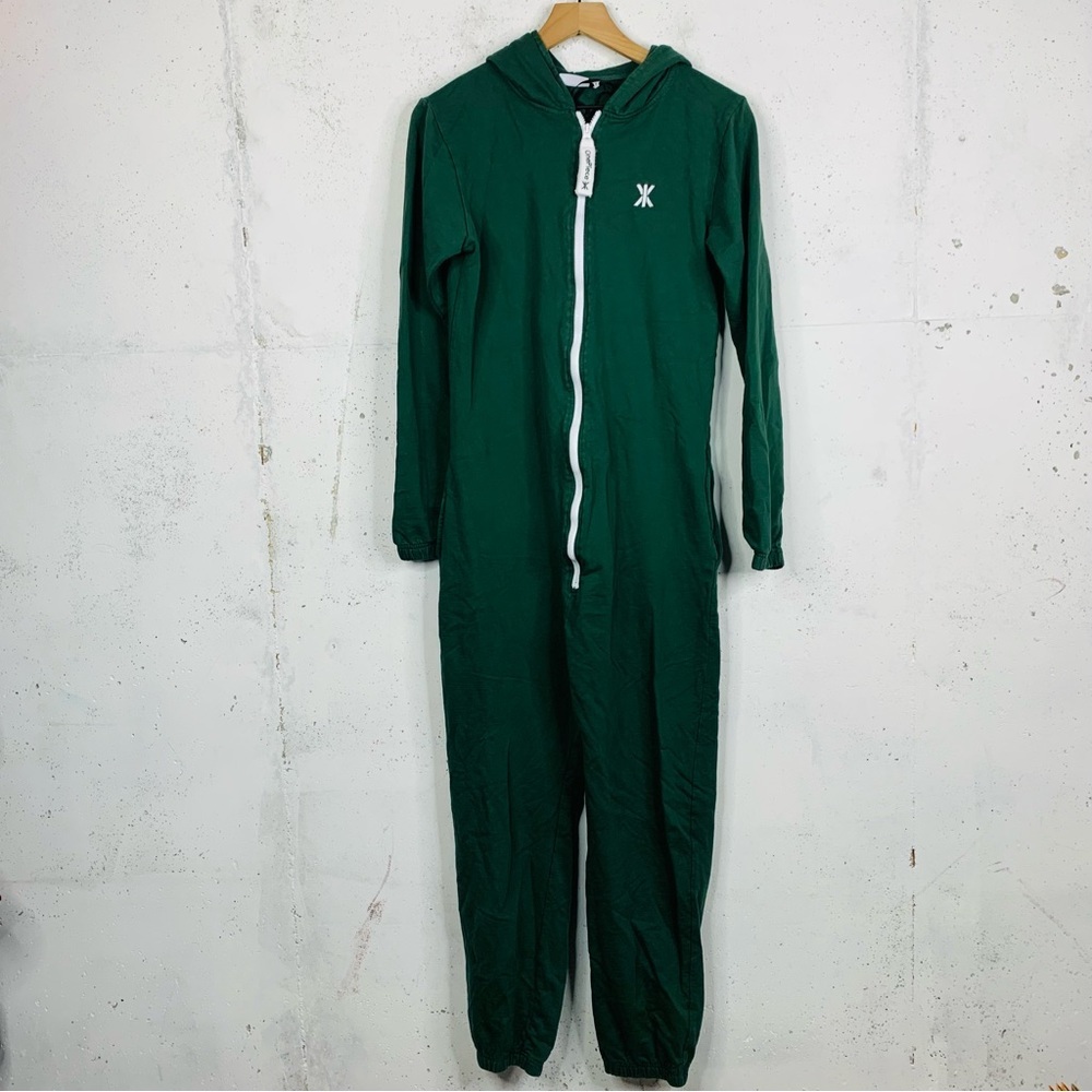 Onepiece Half Zip One Piece Hooded Jumpsuit